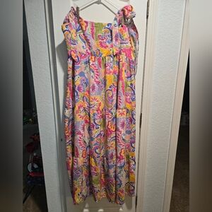 Colorful Paisley Maxi Dress Size 2XL
